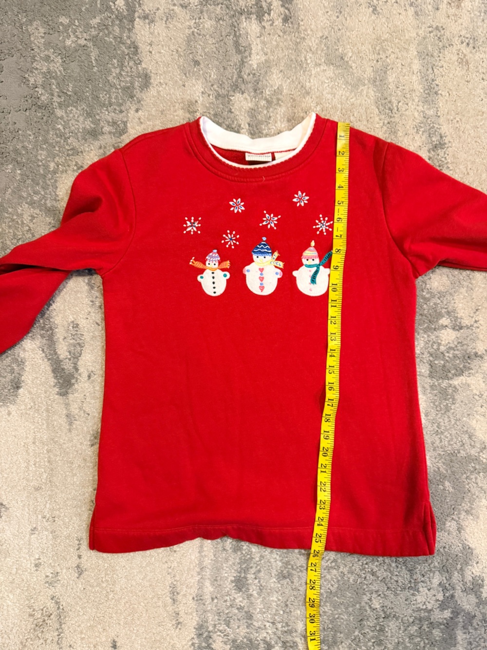 White Stag Red Snowman Crewneck Sweatshirt